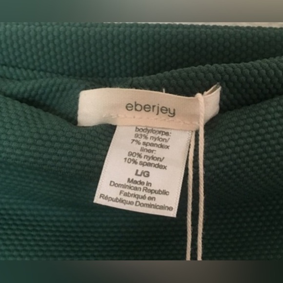 NWT EBERJEY Pique Nina High Waisted TIE BELT Bikini Bottom BOTTOMS ONLY L - Picture 3 of 3